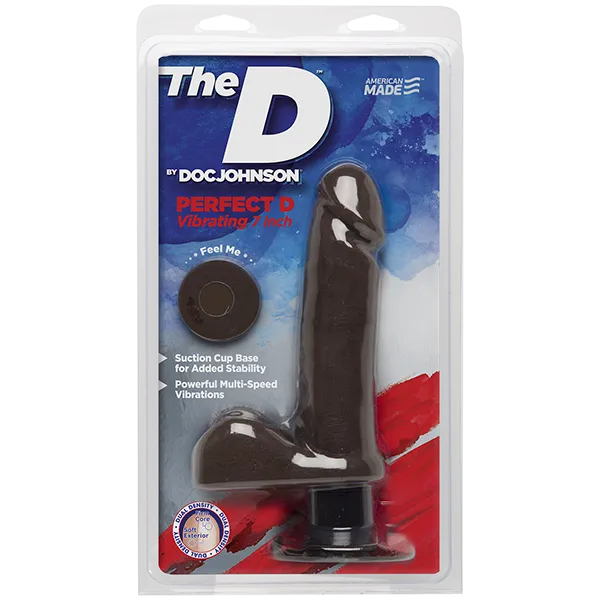 Doc Johnson Anal The D 7 inch Vibrating Perfect D Chocolate