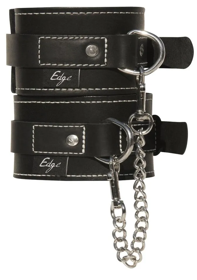 Edge Leather Adjustable Ankle Restraints Edge Male Sex Toys