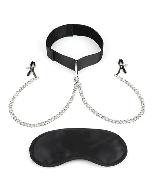 Electric Eel INC Female Sex Toys Lux fetish Collar Nipple Clamps wAdjustable Pressure Clamps
