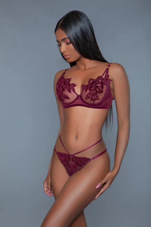 Evangeline Set Lingerie Magenta Caeneus Anal