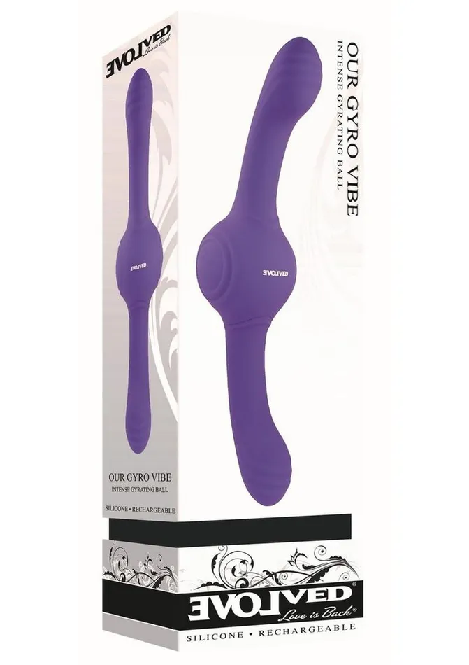 Evolved Our Gyro Vibe Rechargeable Silicone Dual End Vibrator Female Sex Toys