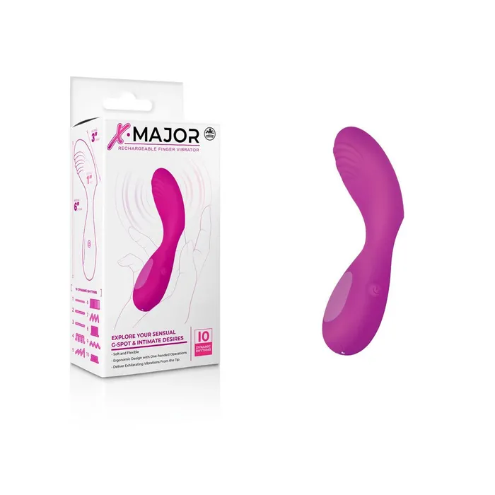 Excellent Power Vibrators X Major Finger Vibe Pink USB Rechargeable Finger Stimulator Excellent Power Vibrators X Major Finger Vibe Pink USB Rechargeable Finger Stimulator