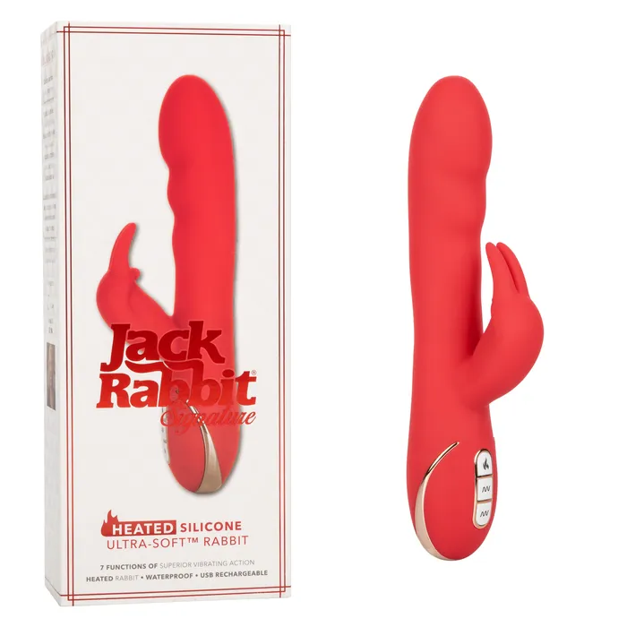 Female Sex Toys California Exotic Jack Rabbit Signature Heated Silicone UltraSoft Rabbit