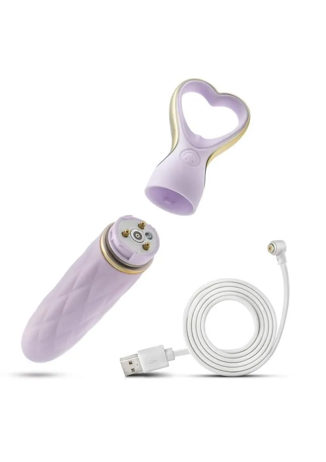 Female Sex Toys Delice Delice Heartthrob Rechargeable Silicone Vibrator Lavender Love