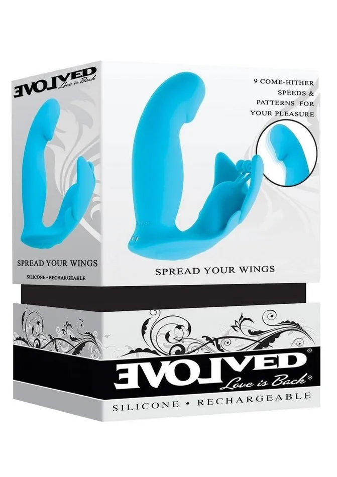 Female Sex Toys Evolved Spread Your Wings Rechargeable Silicone Multi Vibrator