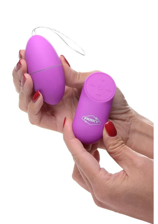 Female Sex Toys Frisky Scrambler 28x Rechargeable Vibrating Egg with Remote Control Frisky