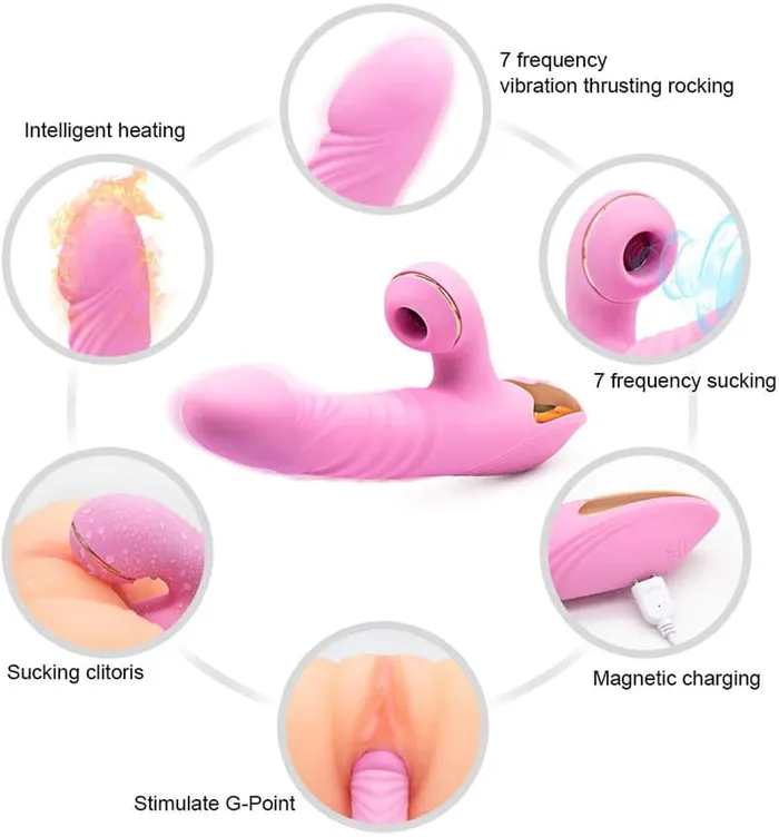 Female Sex Toys Onion Toy Smart Heating Vibrating Dildo with Clitral Sucking Stimulator Female Sex Toys Onion Toy Smart Heating Vibrating Dildo with Clitral Sucking Stimulator