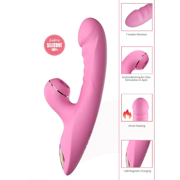 Female Sex Toys Onion Toy Smart Heating Vibrating Dildo with Clitral Sucking Stimulator Female Sex Toys Onion Toy Smart Heating Vibrating Dildo with Clitral Sucking Stimulator