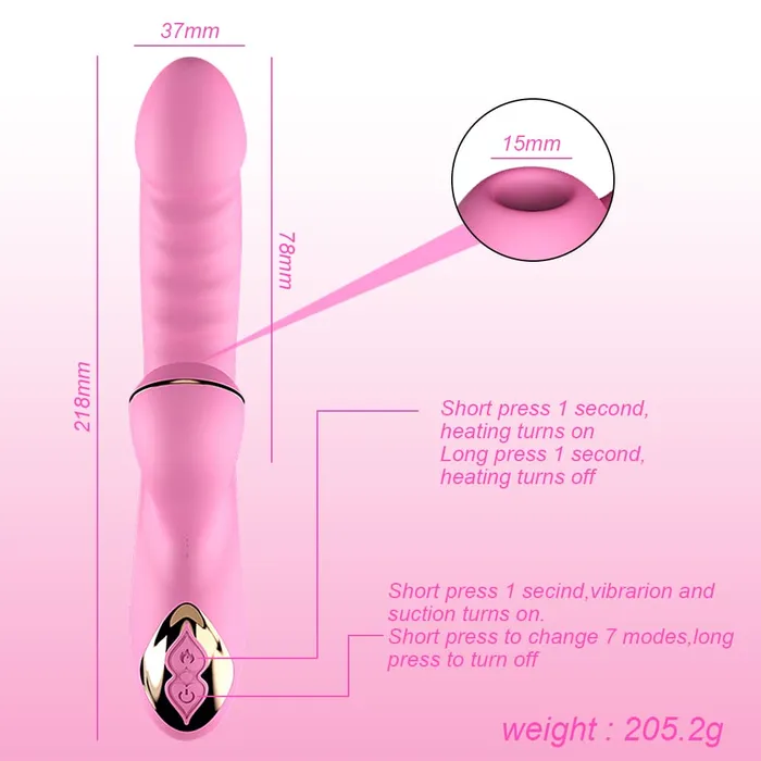 Female Sex Toys Onion Toy Smart Heating Vibrating Dildo with Clitral Sucking Stimulator Female Sex Toys Onion Toy Smart Heating Vibrating Dildo with Clitral Sucking Stimulator
