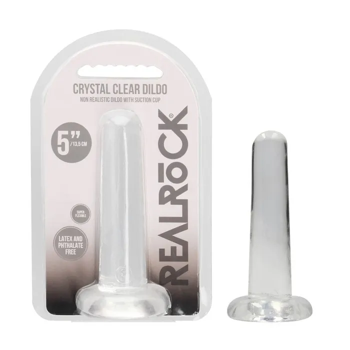 Female Sex Toys Shots Toys REALROCK Non Realistic Dildo With Suction Cup 135 cm Clear 135 cm Dong