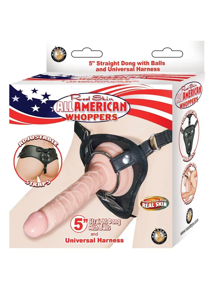 Female Sex Toys Whoppers All American Whoppers Realskin Straight Dildo and Universal Harness Female Sex Toys Whoppers All American Whoppers Realskin Straight Dildo and Universal Harness