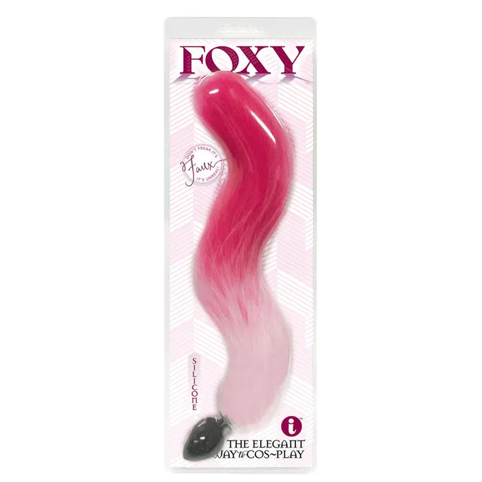 Foxy Fox Tail Silicone Butt Plug Pink Gradient 46 cm Tail Icon Brands Anal