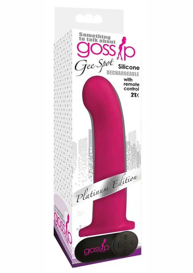 Gossip Gee Spot 21x Rechargeable Silicone Vibrator Gossip Female Sex Toys