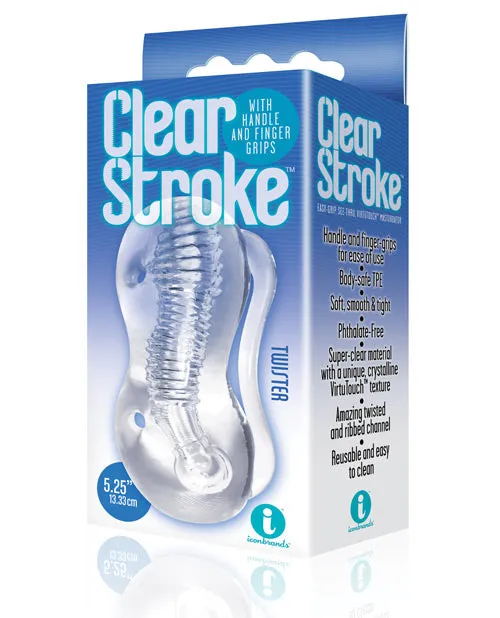 Icon Brands INC Male Sex Toys The 9s Clear Stroke Twister Masturbator