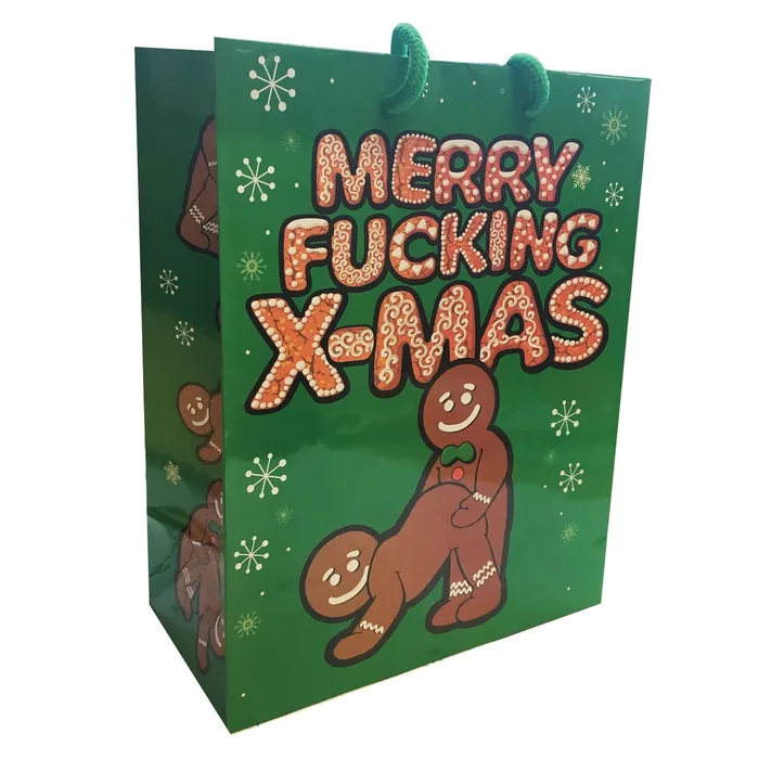 Icon Brands Vibrators Merry Fucking XMas Gingerbread Gift Bag