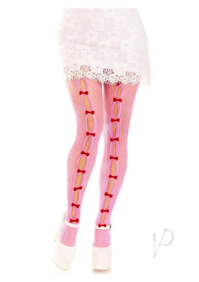Leg Avenue Female Sex Toys Leg Avenue Sweetheart Striped Net Tights with Keyhole and Mini Bow Detail Leg Avenue Female Sex Toys Leg Avenue Sweetheart Striped Net Tights with Keyhole and Mini Bow Detail