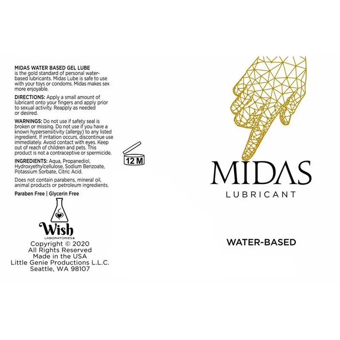 Little Genie Enhancers Midas Water Based Gel 59 ml Tube Little Genie Enhancers Midas Water Based Gel 59 ml Tube