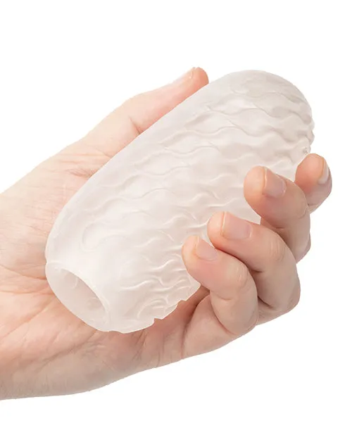 Male Sex Toys Boundless Reversible Ribbed Stroker White California Exotic Novelties