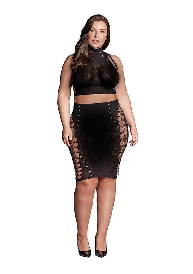 Male Sex Toys Le Desir Le Desir Shade Kala Xxxvii Two Piece with Turtleneck Crop Top and Skirt