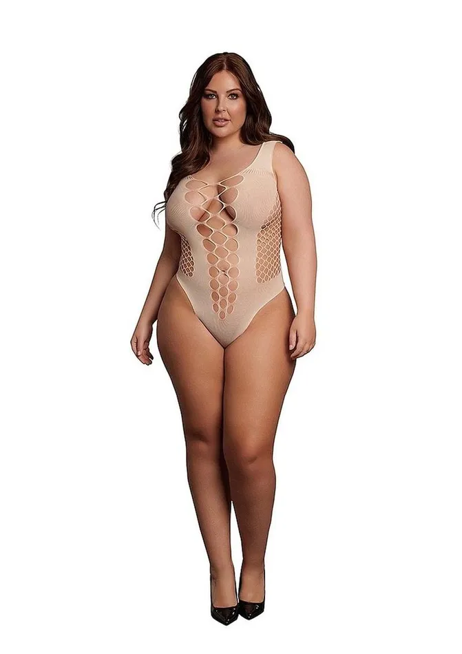 Male Sex Toys Le Desir VNeck Teddy with Opaque Panels Le Desir