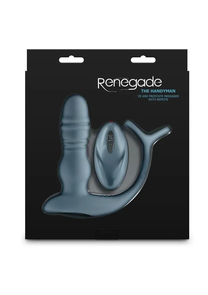 Male Sex Toys Renegade Renedage The Handyman Rechargeable Silicone Cock Ring and Prostate Massager with Remote