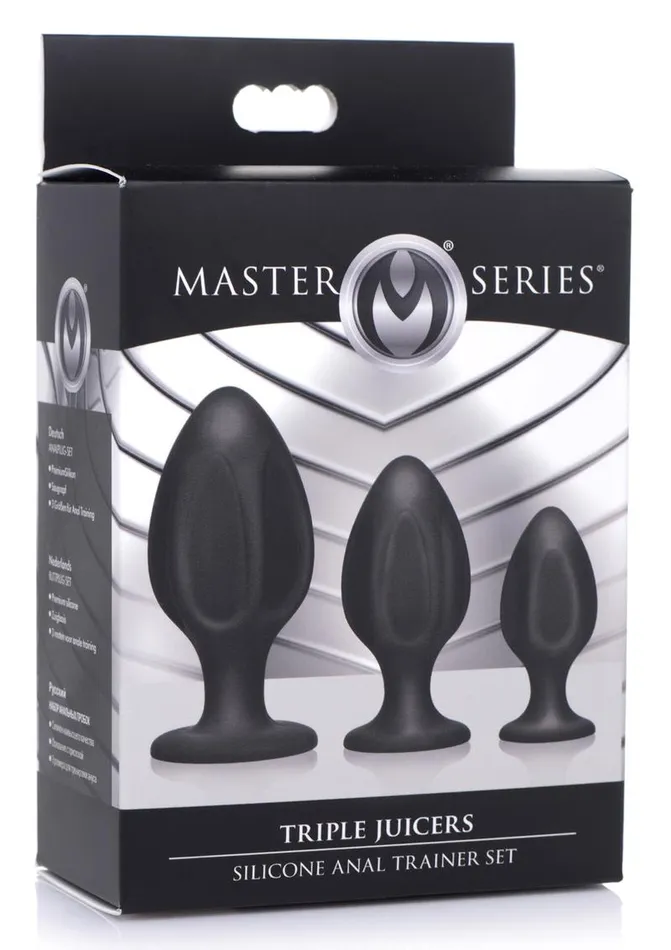 Master Series Male Sex Toys Master Series Triple Juicers Silicone Anal Trainer