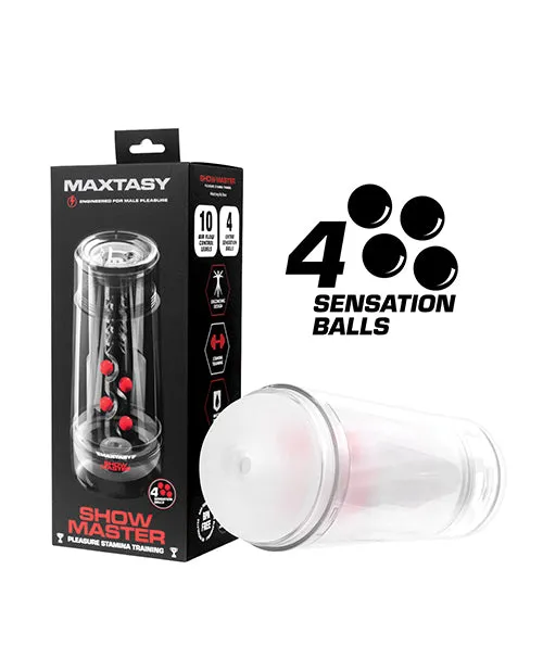 Maxtasy Show Master NonRealistic Stroker Clear Maxtasy Male Sex Toys