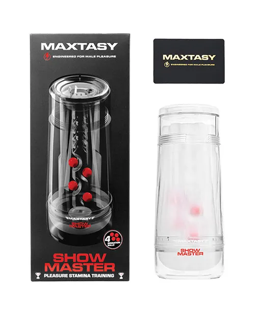 Maxtasy Show Master NonRealistic Stroker Clear Maxtasy Male Sex Toys