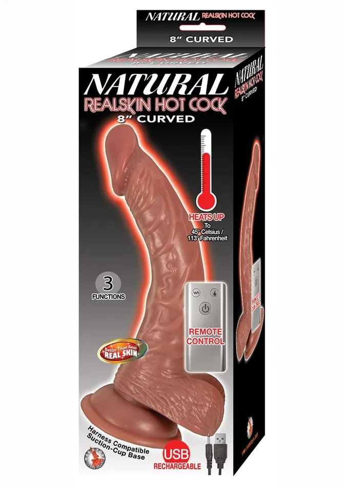Natural Realskin Hot Cock Curved Warming Rechargeable Dildo Natural Female Sex Toys Natural Realskin Hot Cock Curved Warming Rechargeable Dildo Natural Female Sex Toys
