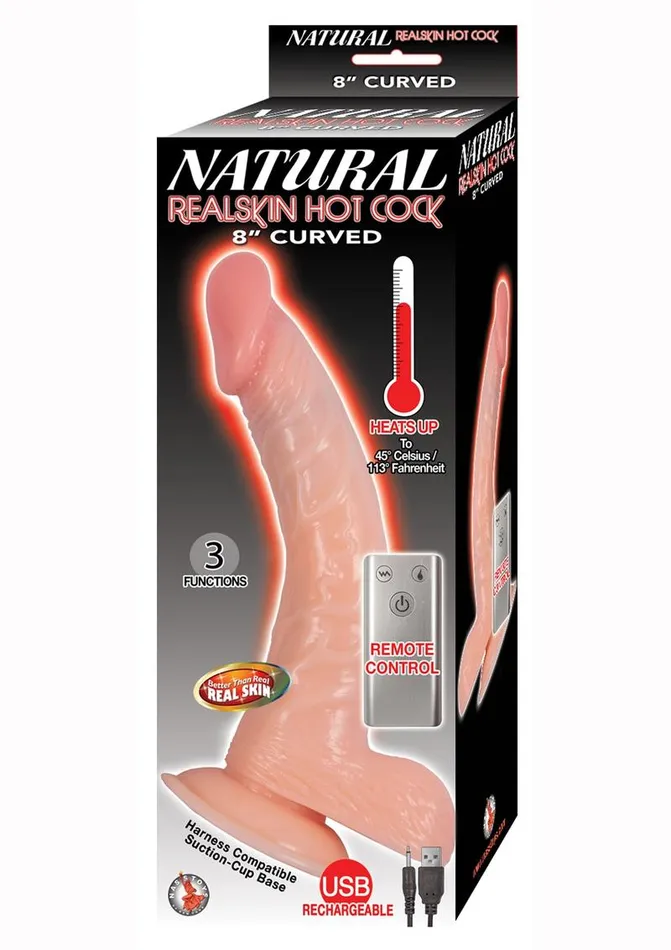 Natural Realskin Hot Cock Curved Warming Rechargeable Dildo Natural Female Sex Toys Natural Realskin Hot Cock Curved Warming Rechargeable Dildo Natural Female Sex Toys