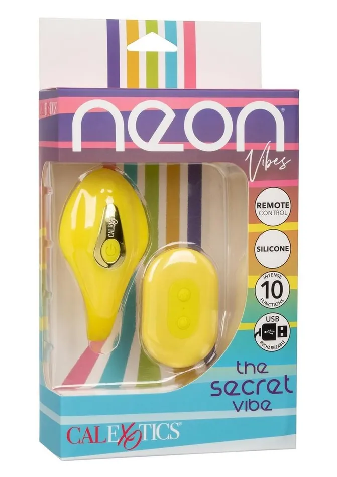 Neon Vibes The Secret Vibe Rechargeable Silicone Vibrator with Remote Control Neon Vibes Female Sex Toys