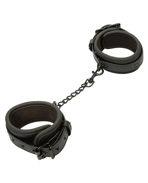 Nocturnal Collection Adjustable Ankle Cuffs Black California Exotic Novelties Anal