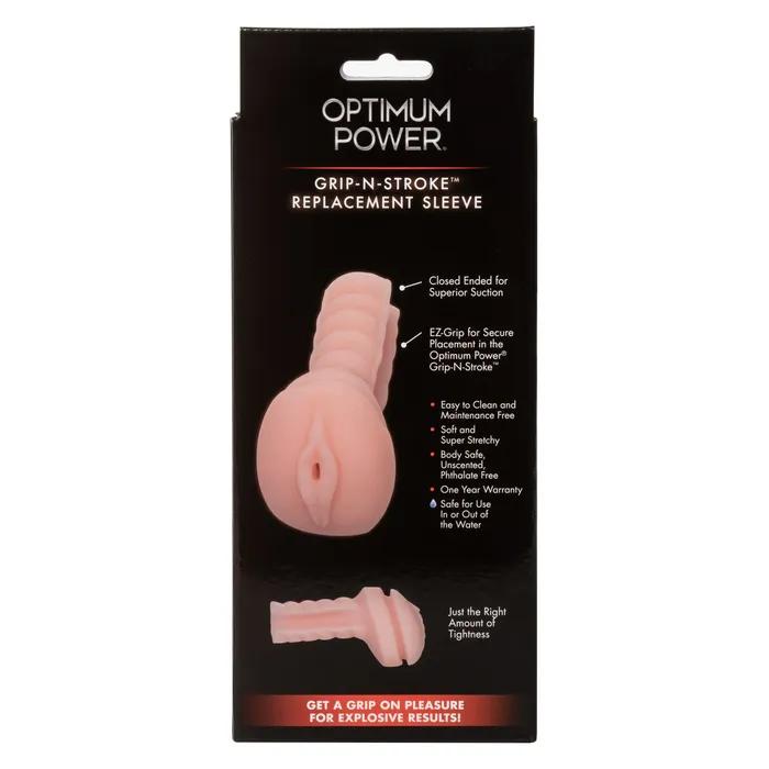 Optimum Power GripNStroke Replacement Sleeve Ivory California Exotic Male Sex Toys