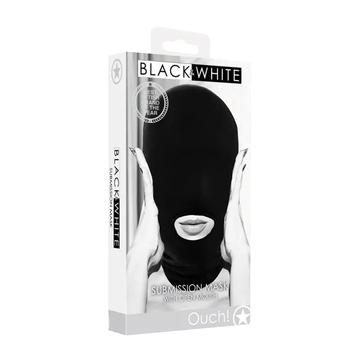 OUCH Black White Submission Mask Shots Toys Anal