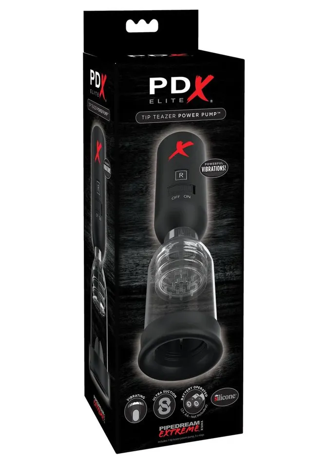 Pipedream Extreme Elite Silicone Tip Teazer Power Pump Masturbator PDX Elite Male Sex Toys Pipedream Extreme Elite Silicone Tip Teazer Power Pump Masturbator PDX Elite Male Sex Toys
