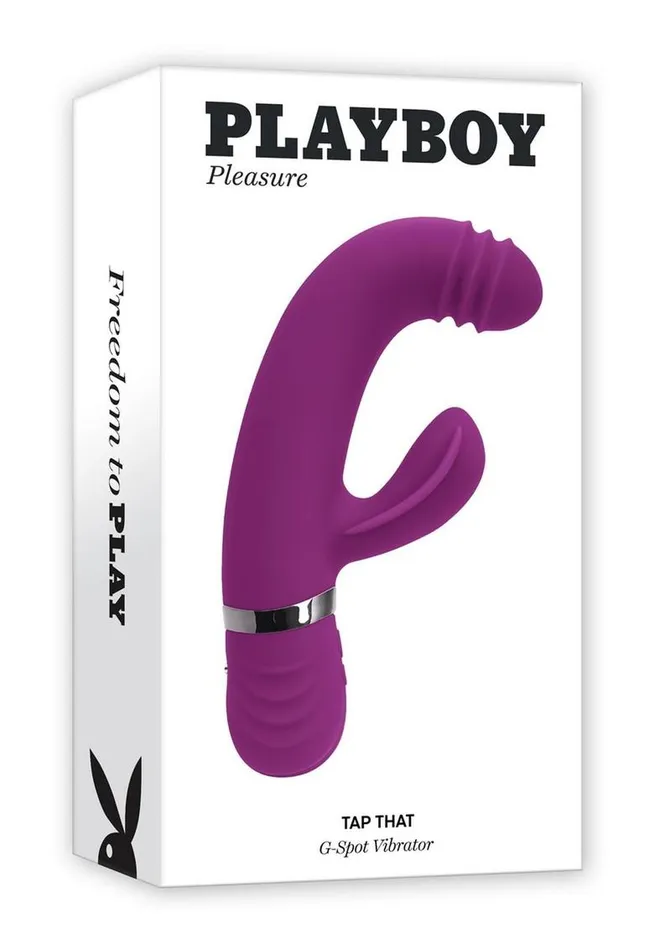 Playboy Female Sex Toys Playboy Tap That Rechargeable Silicone Vibrator with Clitoral Stimulator