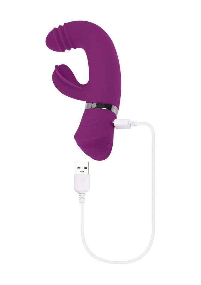 Playboy Female Sex Toys Playboy Tap That Rechargeable Silicone Vibrator with Clitoral Stimulator