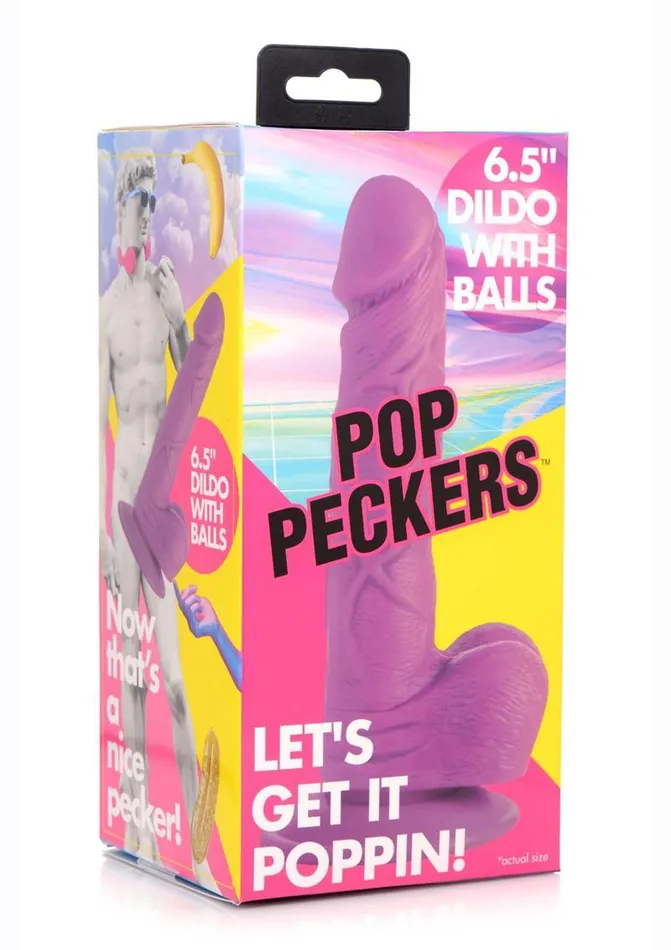 Pop Peckers Female Sex Toys Pop Peckers Dildo with Balls