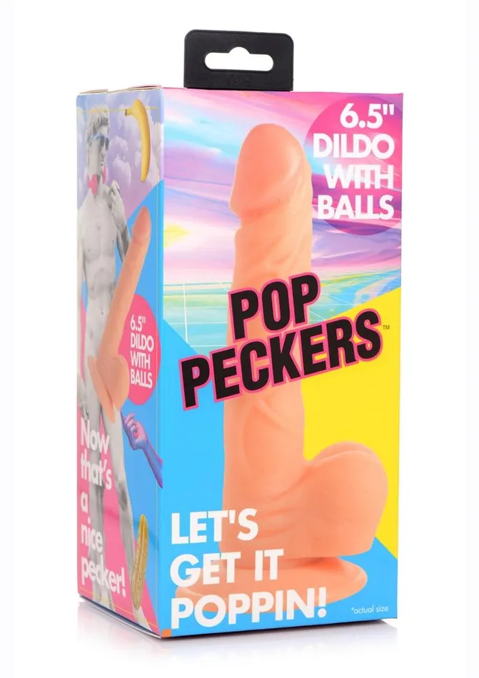Pop Peckers Female Sex Toys Pop Peckers Dildo with Balls