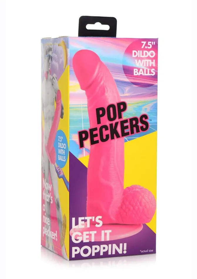 Pop Peckers Female Sex Toys Pop Peckers Dildo with Balls