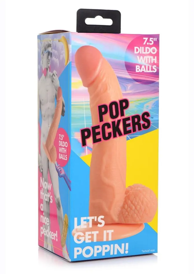 Pop Peckers Female Sex Toys Pop Peckers Dildo with Balls