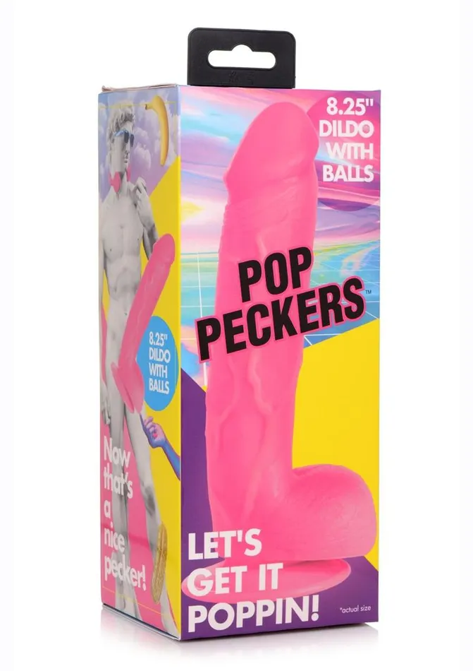 Pop Peckers Female Sex Toys Pop Peckers Dildo with Balls