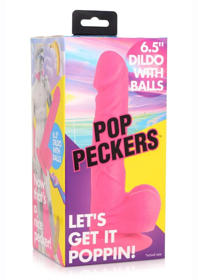 Pop Peckers Female Sex Toys Pop Peckers Dildo with Balls