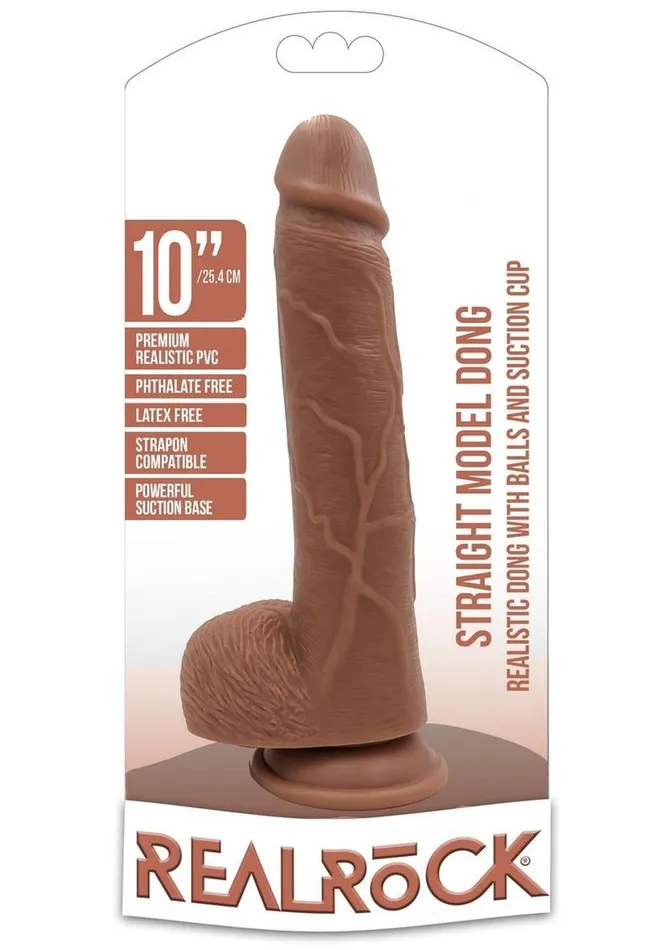 Realrock Straight Realistic Dildo with Balls and Suction Cup Real Rock Female Sex Toys Realrock Straight Realistic Dildo with Balls and Suction Cup Real Rock Female Sex Toys