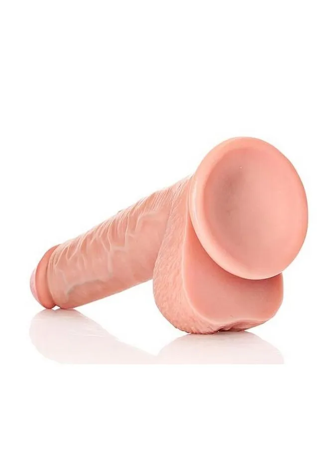 Realrock Straight Realistic Dildo with Balls and Suction Cup Real Rock Female Sex Toys