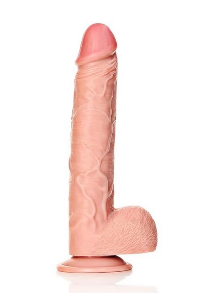 Realrock Straight Realistic Dildo with Balls and Suction Cup Real Rock Female Sex Toys
