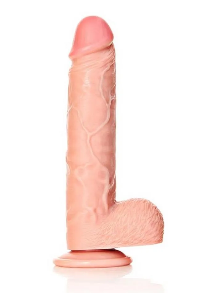 Realrock Straight Realistic Dildo with Balls and Suction Cup Real Rock Female Sex Toys