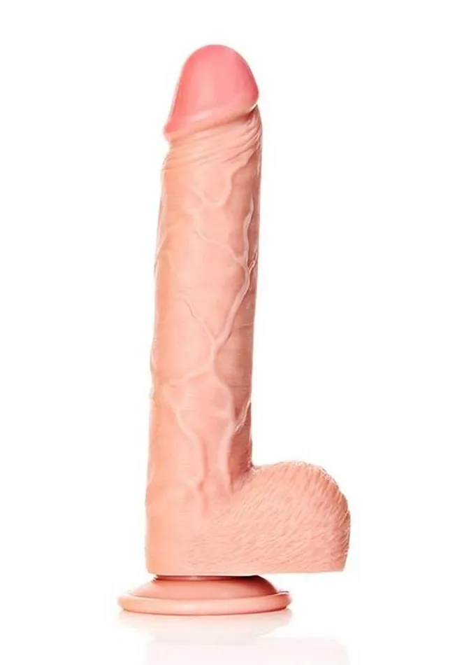 Realrock Straight Realistic Dildo with Balls and Suction Cup Real Rock Female Sex Toys