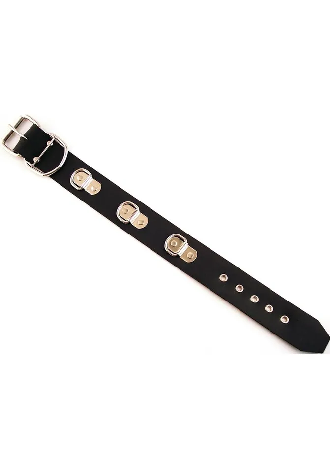 Rouge Rouge Rubber Adjustable 3 DRing Coller Male Sex Toys