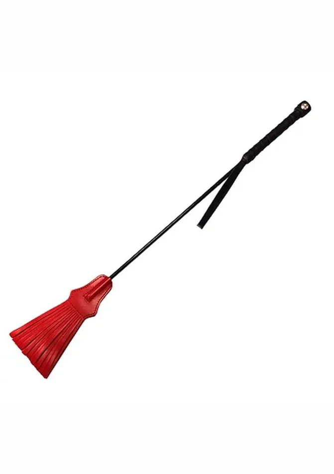 Rouge Tasselled Leather Riding Crop Rouge Restraints